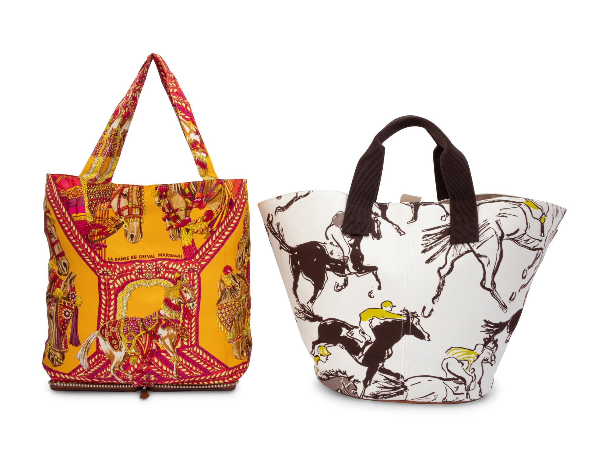 Hermès Paier de Plage Beach Tote and Hermes Folding Tote, 2000-10s