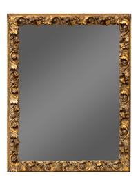 A Gilt Gesso Acanthus Framed Mirror — 20TH CENTURY