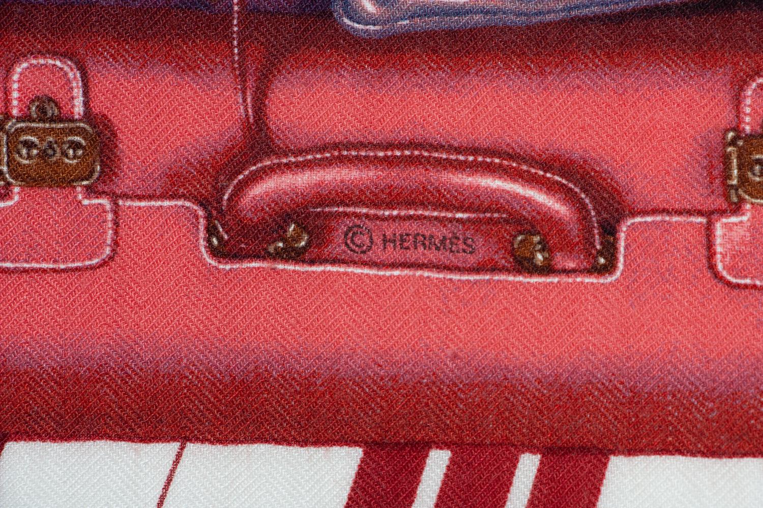 Two Hermès 90cm Silk/Cashmere Scarves