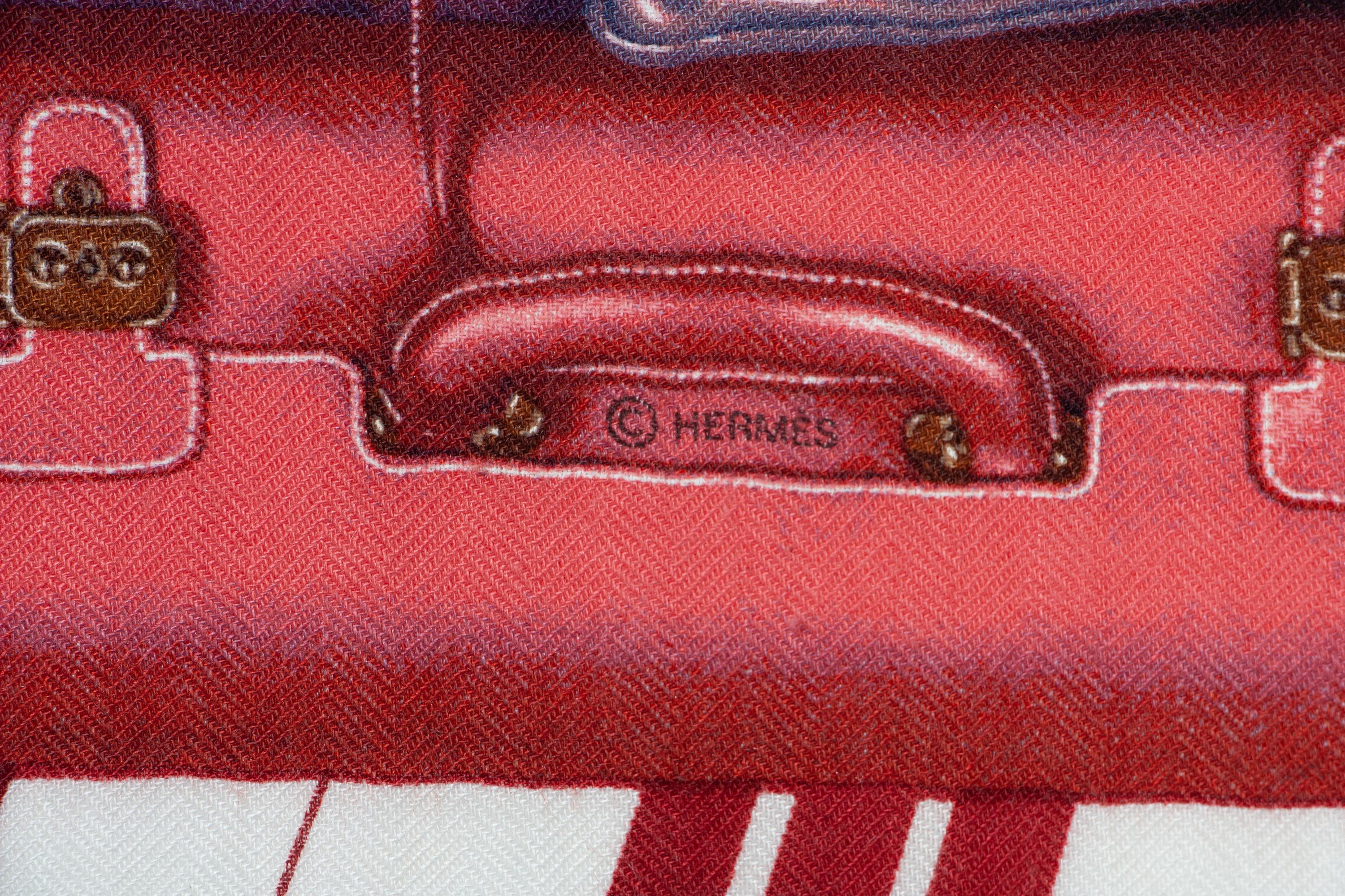 Two Hermès 90cm Silk/Cashmere Scarves