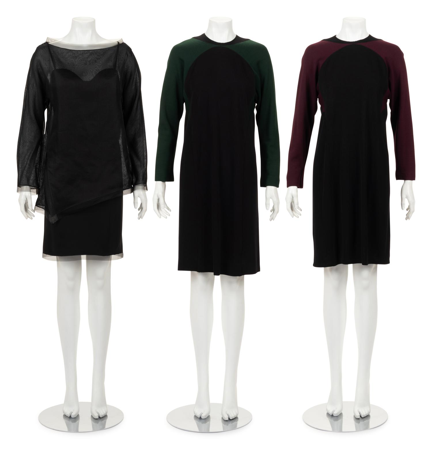 Three Geoffrey Beene Items: Two Dresses and One Top, 1990s
