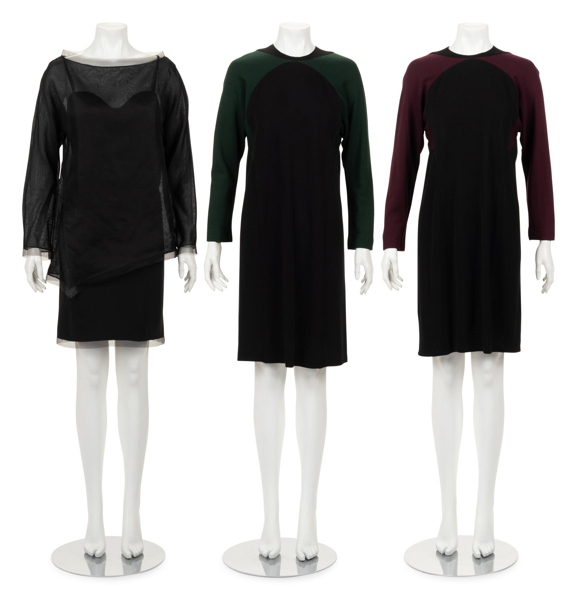 Three Geoffrey Beene Items: Two Dresses and One Top, 1990s