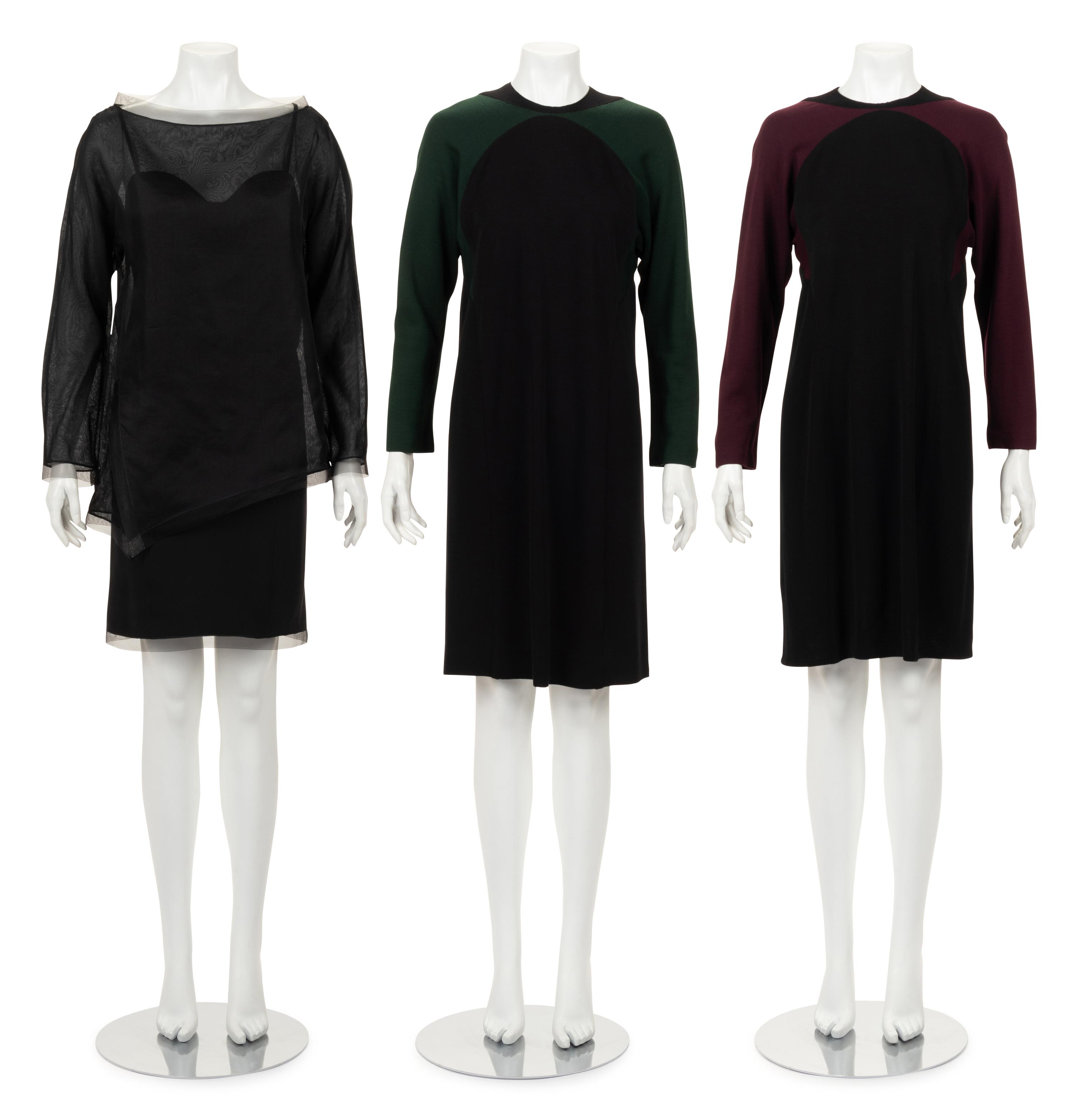 Three Geoffrey Beene Items: Two Dresses and One Top, 1990s