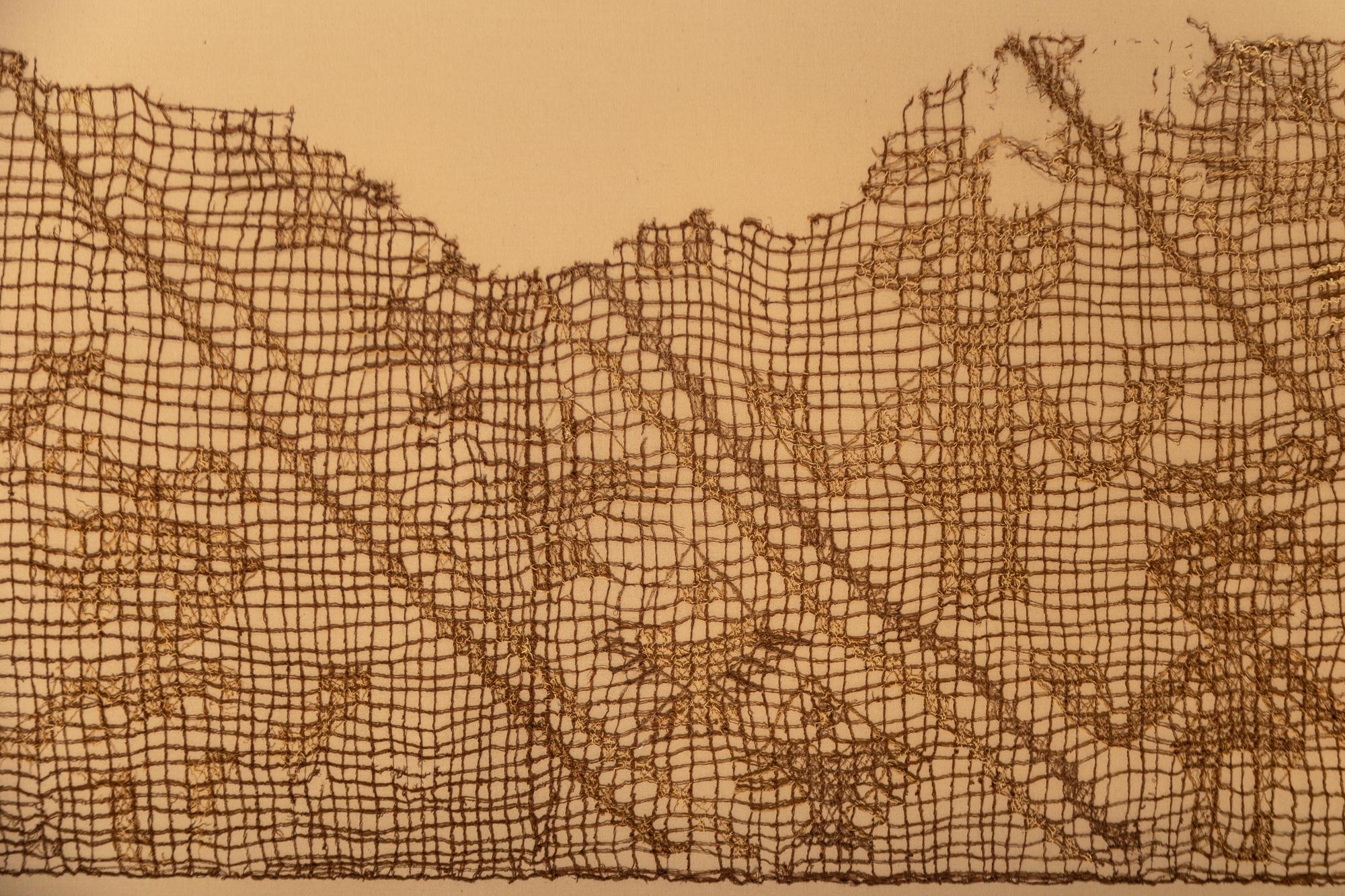 A Framed Chancay Textile Fragment