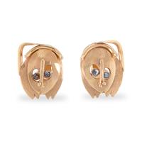YELLOW GOLD AND SAPPHIRE CUFFLINKS