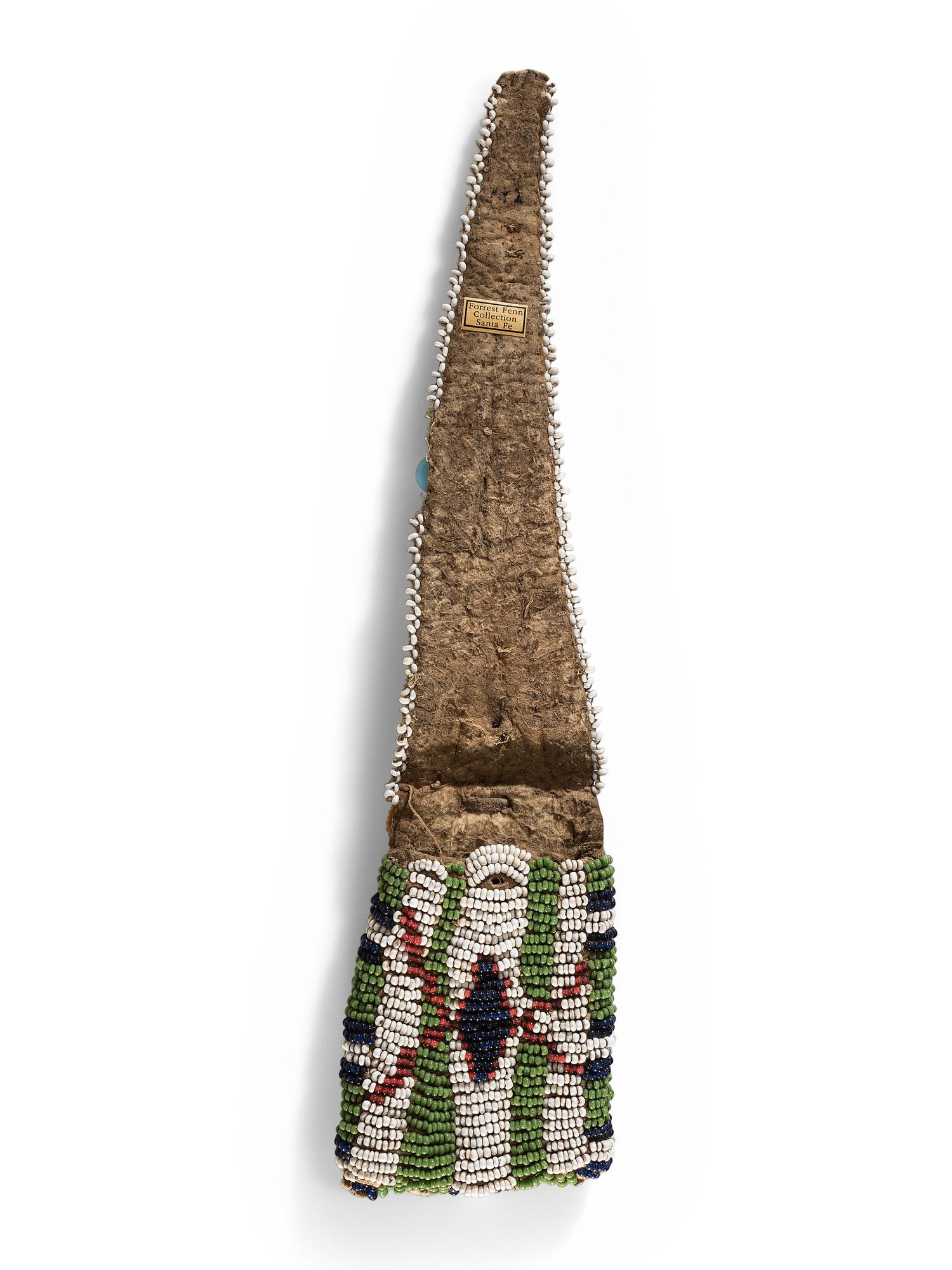 Ute Beaded Buffalo Hide Strike-a-Light, with Iron Striker