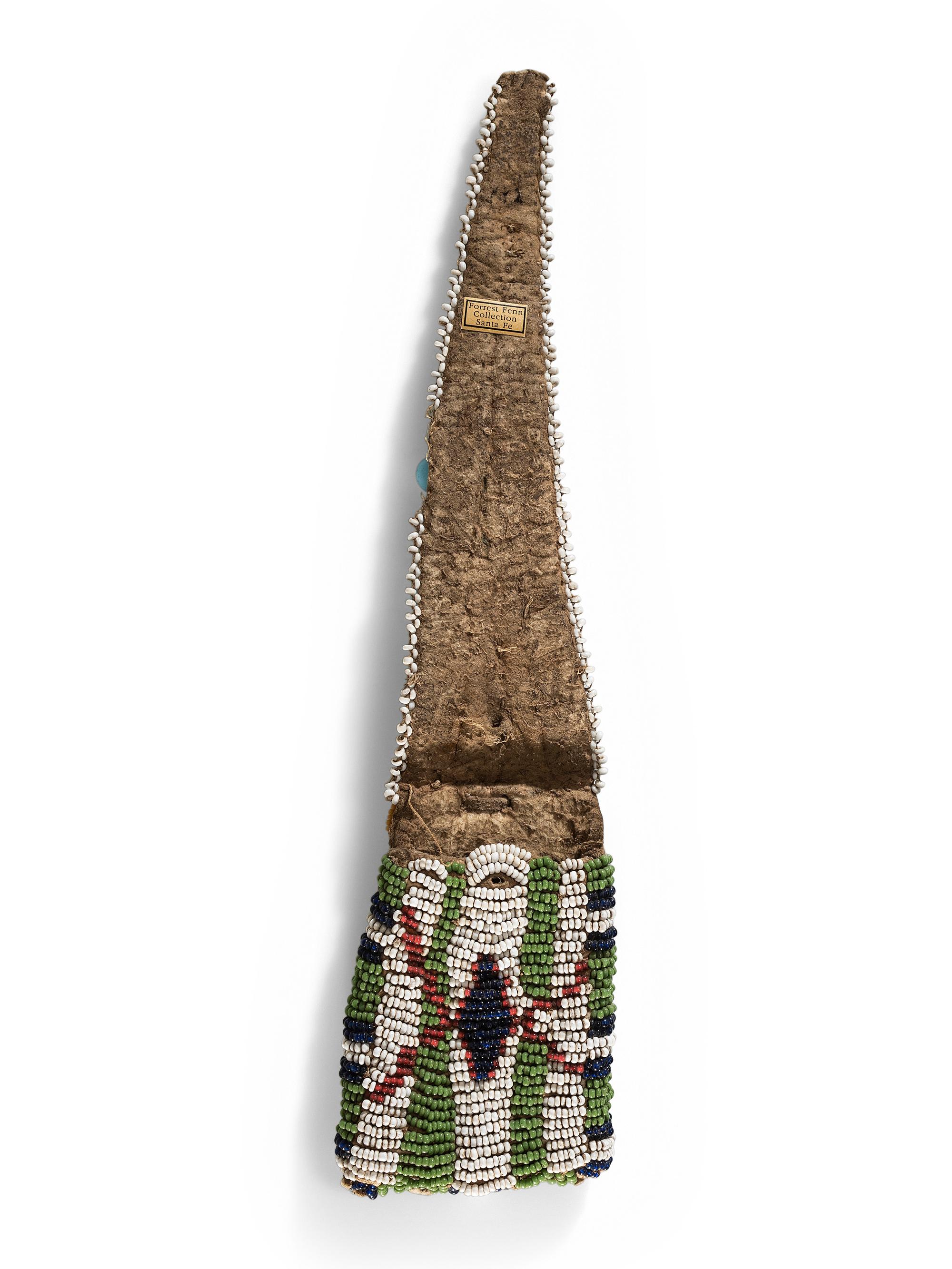 Ute Beaded Buffalo Hide Strike-a-Light, with Iron Striker