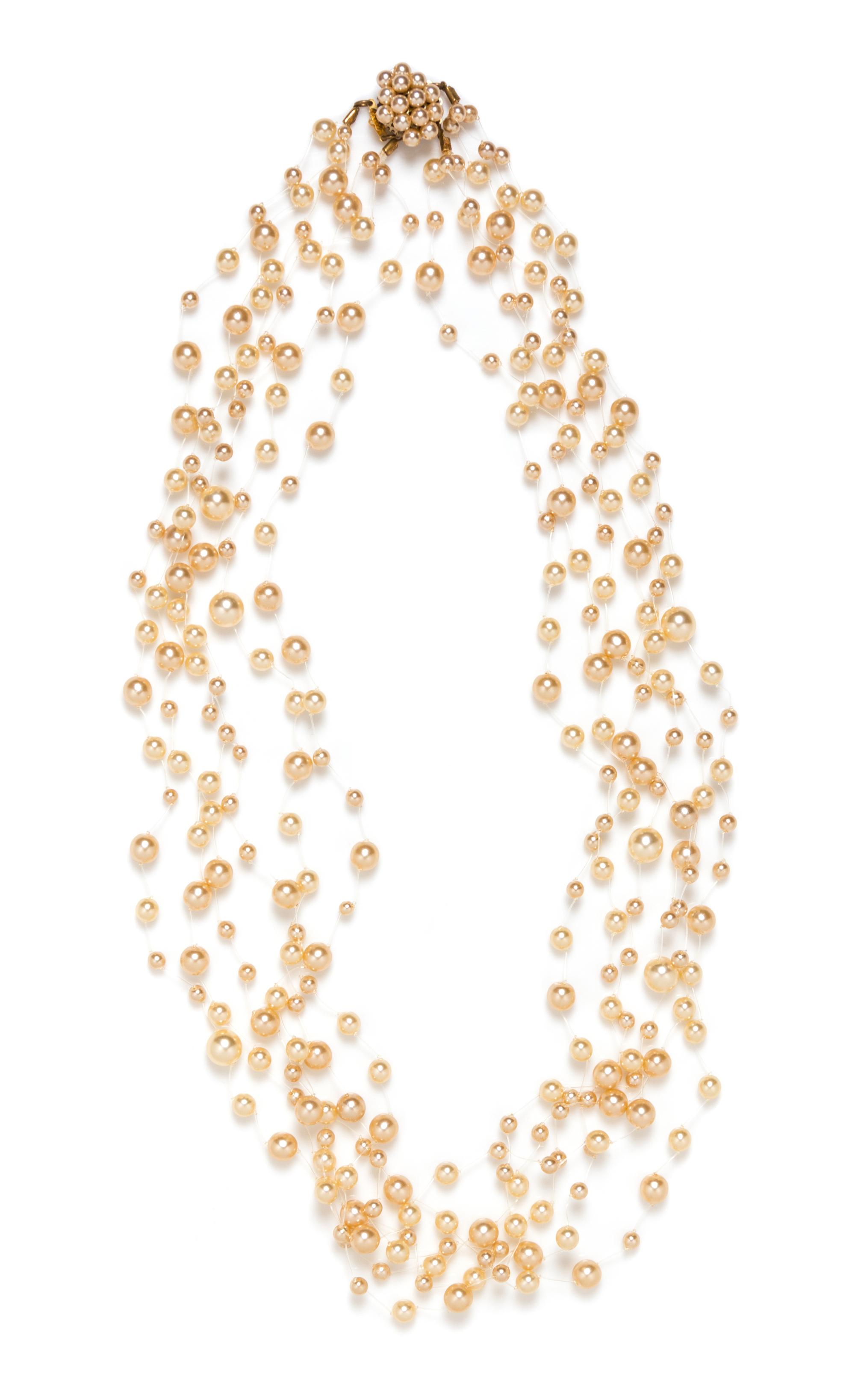 A Multi Strand Faux Pearl Necklace,