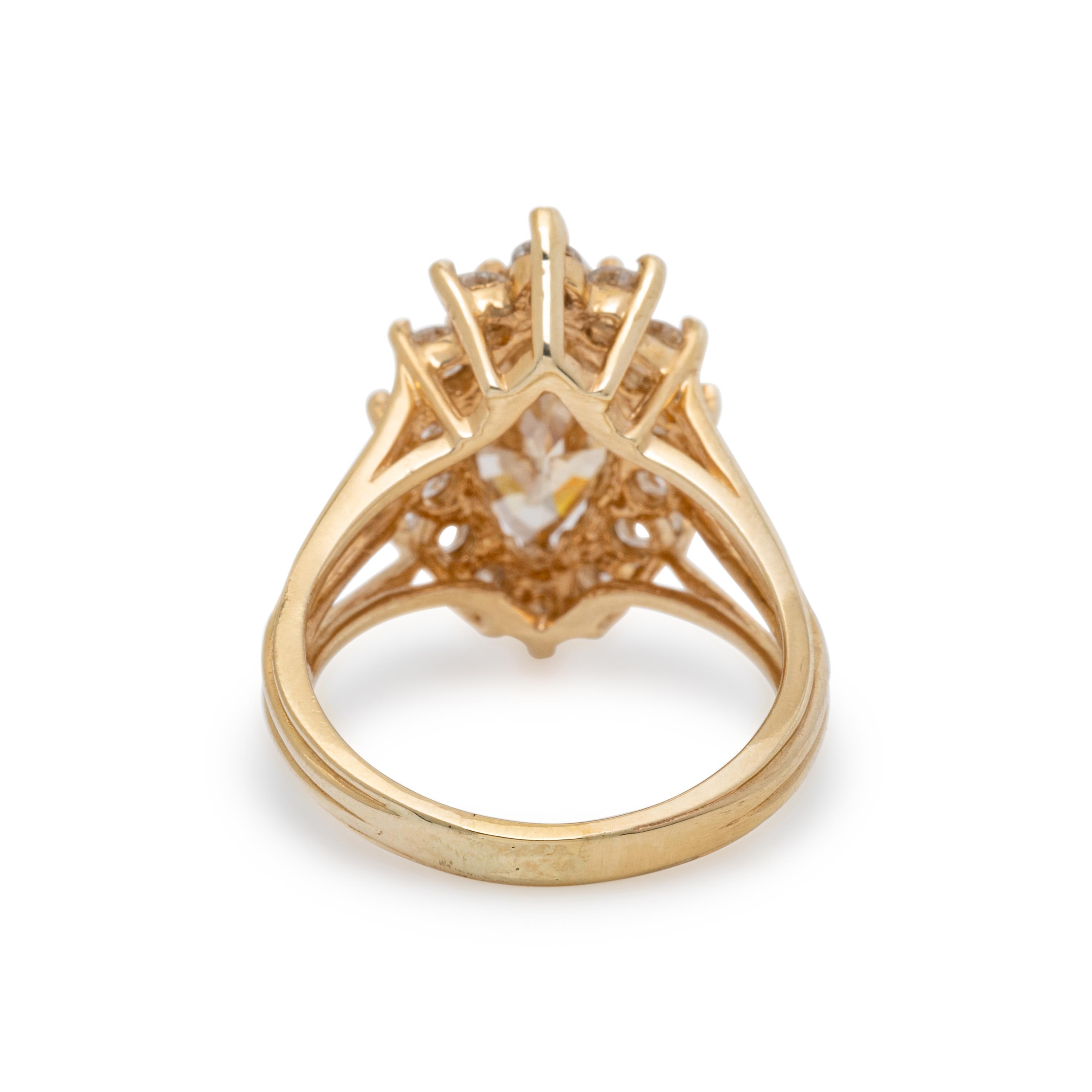 MARQUISE FANCY BROWN-YELLOW DIAMOND RING