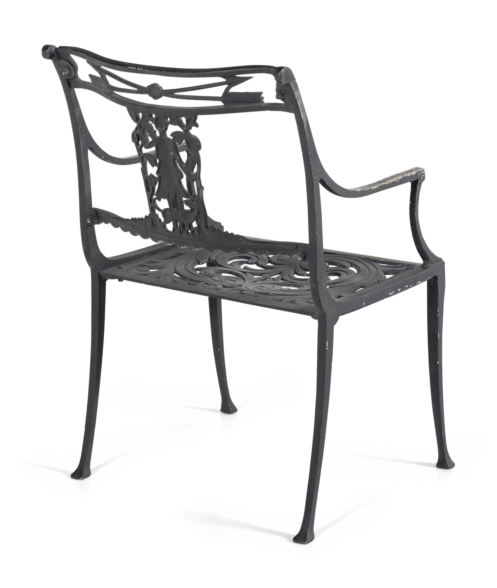 A Pair of Molla Cast Aluminum Diana the Huntress Garden Chairs