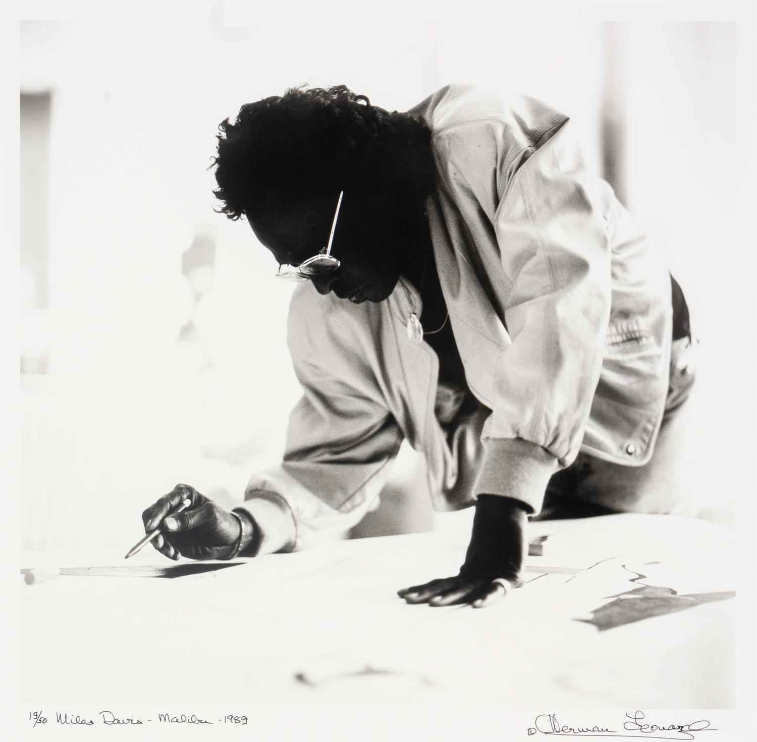 Herman Leonard (1923-2010) Miles Davis, Malibu, 1989