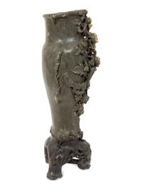 A Chinese Carved Soapstone Vase