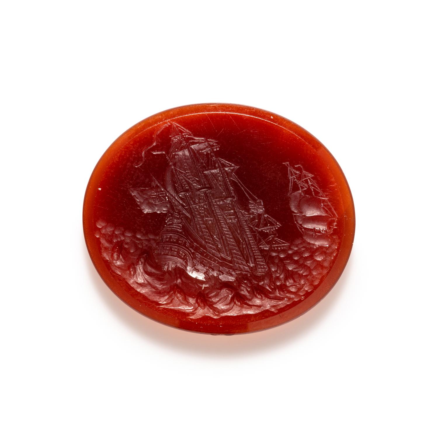 An English Carnelian Intaglio with an Allegorical Scene for Hope