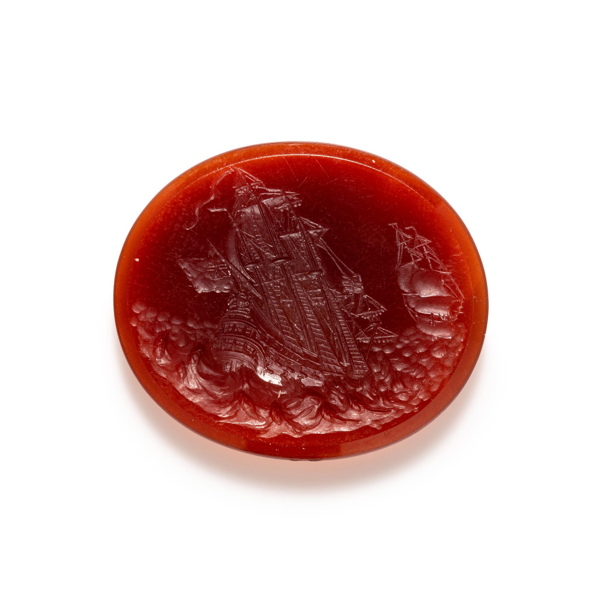 An English Carnelian Intaglio with an Allegorical Scene for Hope