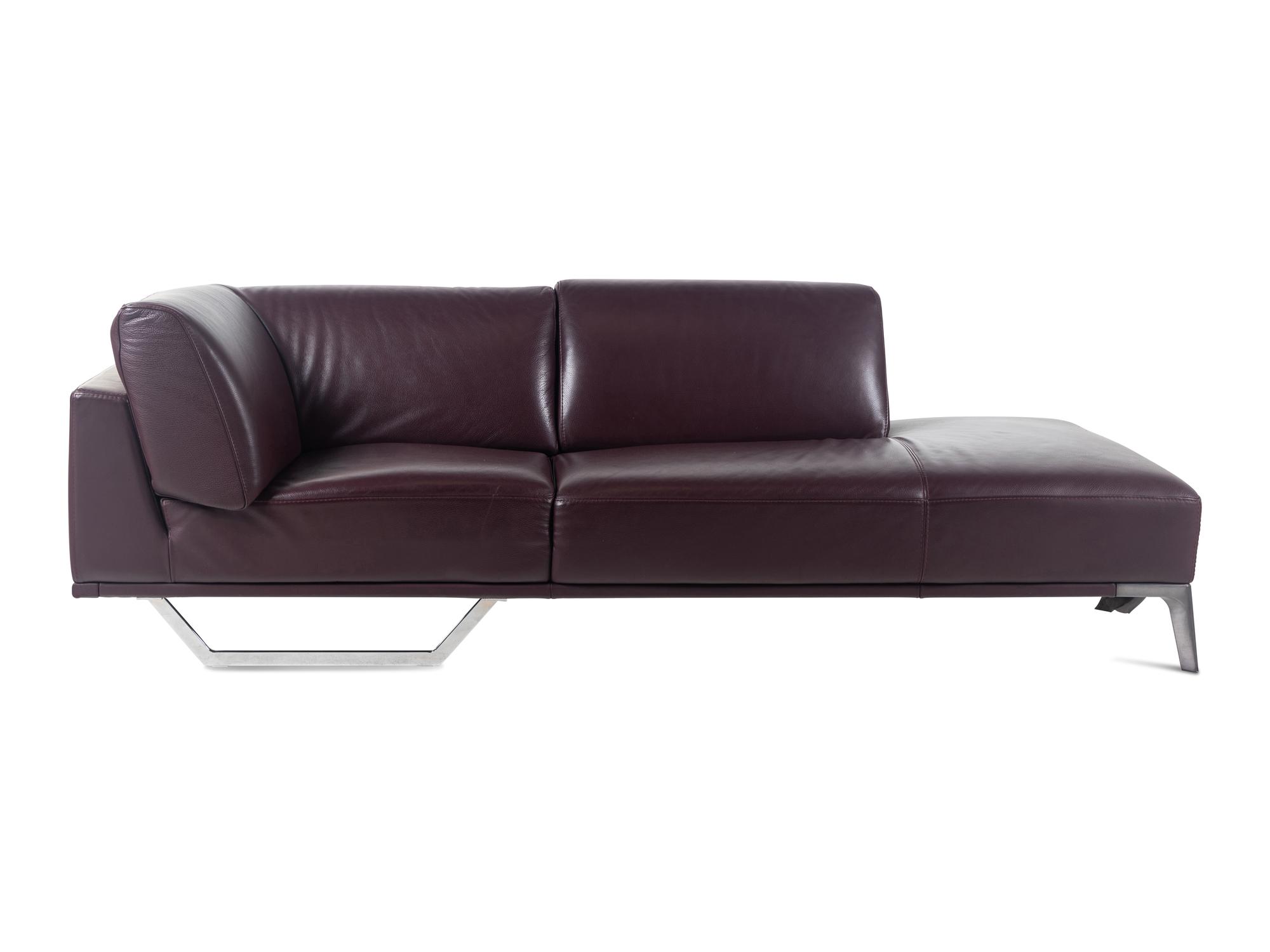 A Roche Bobois Leather-Upholstered Sectional Sofa