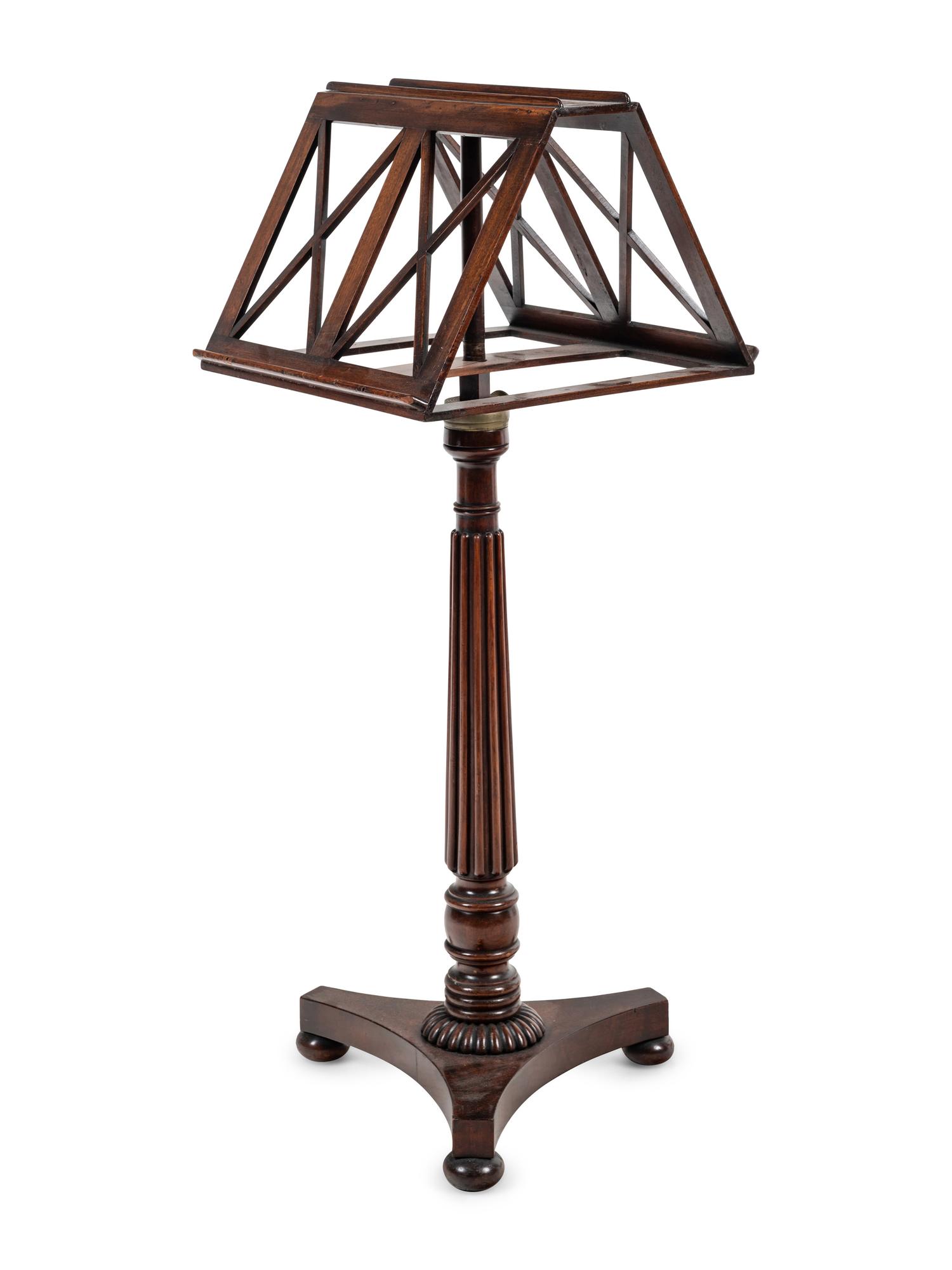 A Regency Mahogany Duet Music Stand