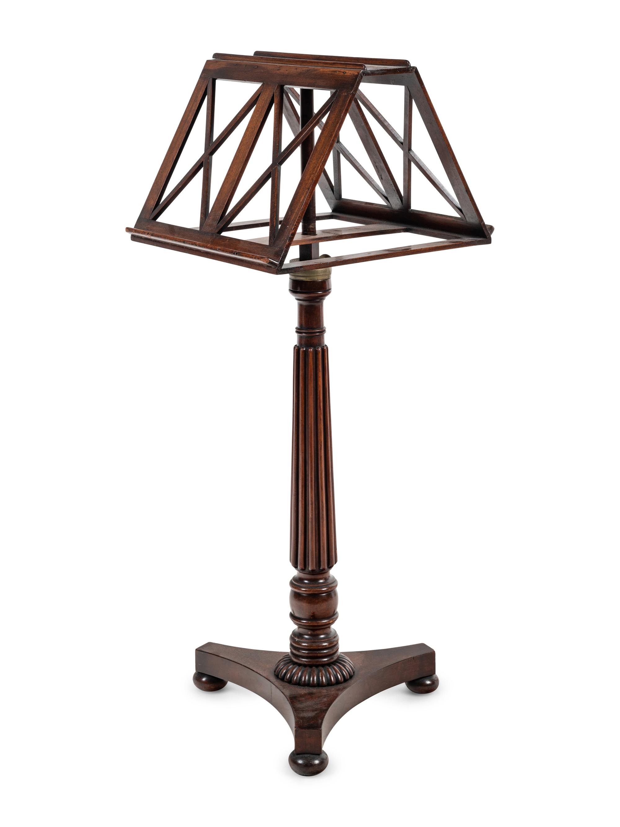 A Regency Mahogany Duet Music Stand
