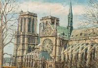 Notre Dame from Left Bank of the River Seine