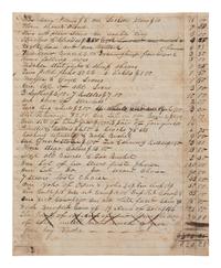 [ENSLAVEMENT & ABOLITION]. 2 estate documents listing enslaved persons, each with name and age included. Bourbon County, KY, 1833, 1854.