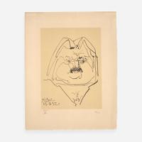 Pablo Picasso (Spanish, 1881-1973) Portrait of Balzac, plate 4 from Balzacs en Bas de Casse et Picassos sans Majuscule
