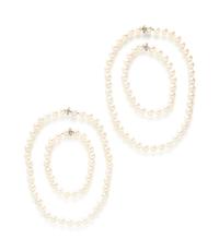 CULTURED PEARL AND DIAMOND CONVERTIBLE NECKLACE