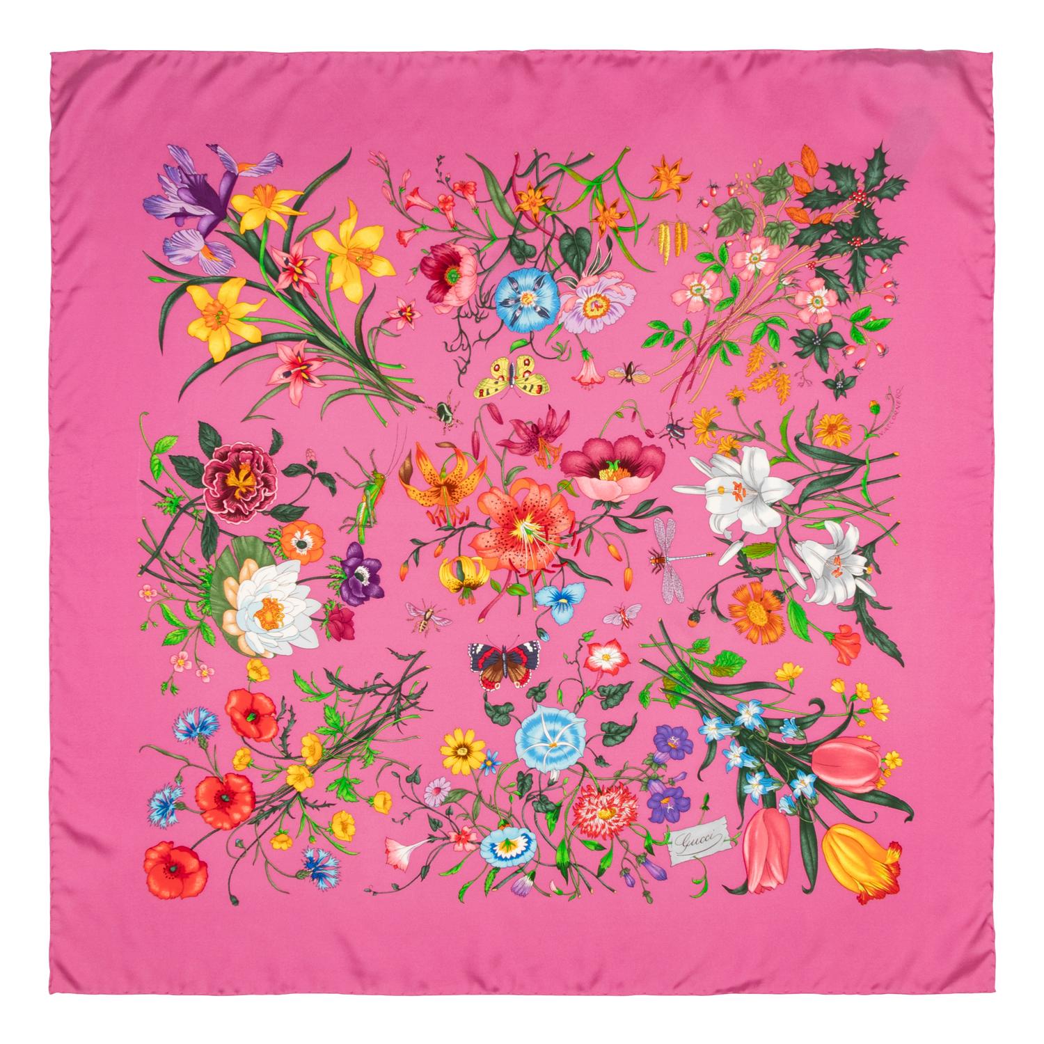Five Designer Silk Scarves
