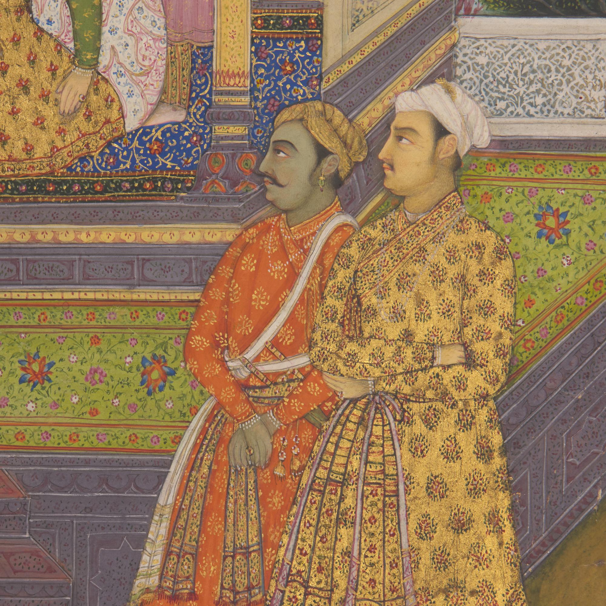 A Painting of Emperor Jahagir Enthroned, Delhi, Circa 1800