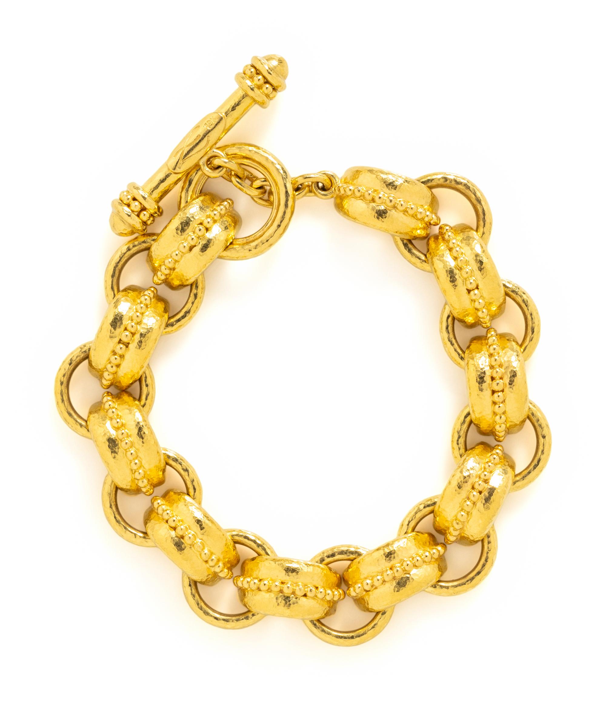 ELIZABETH LOCKE, YELLOW GOLD BRACELET