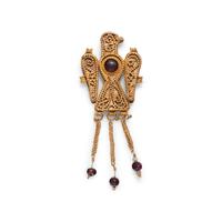 A Byzantine Gold and Garnet Bird Pendant