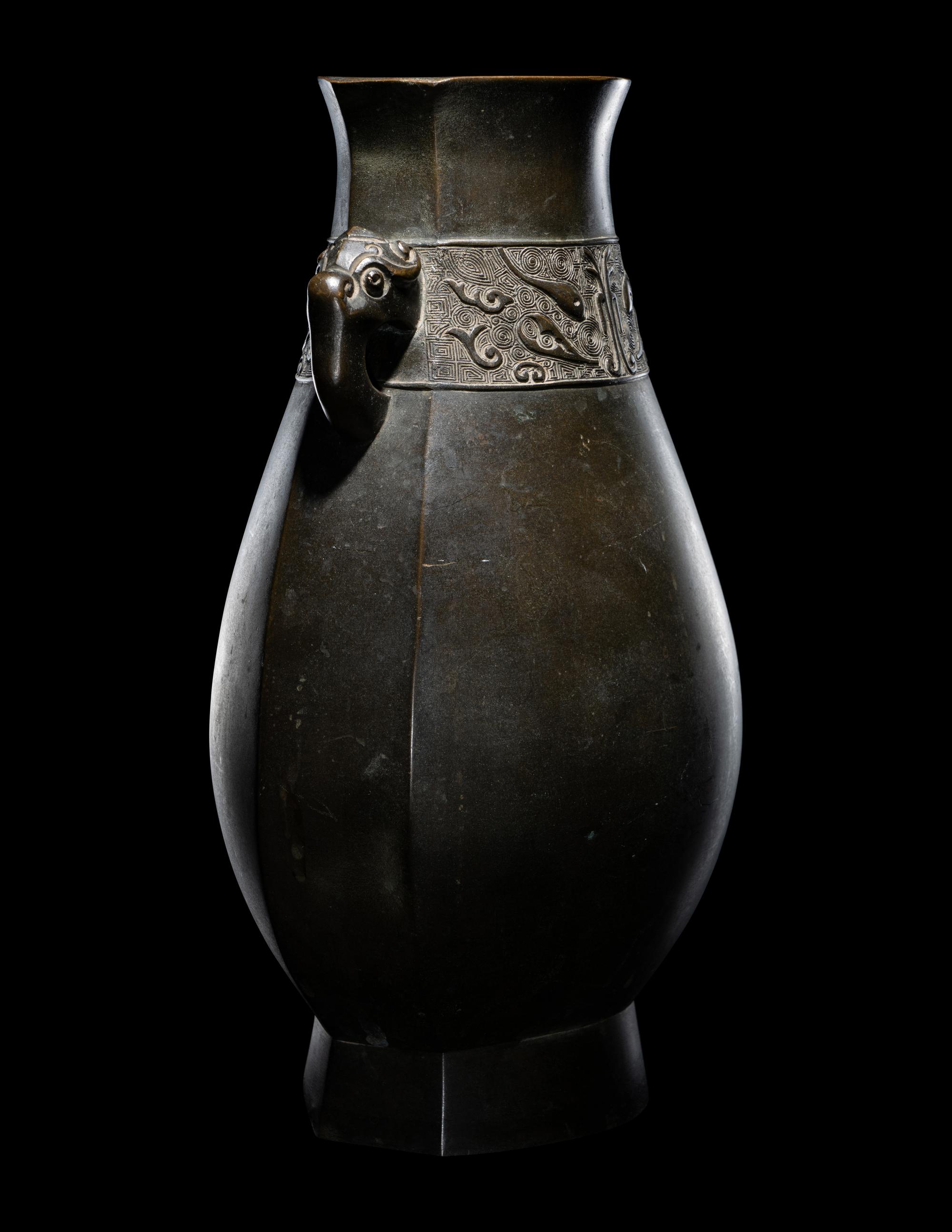 A Bronze Hu Vase