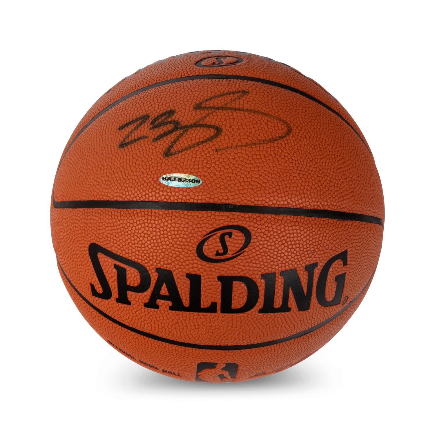 A LeBron James Signed Autograph Spalding Official NBA Basketball (Upper Deck Authenticated),