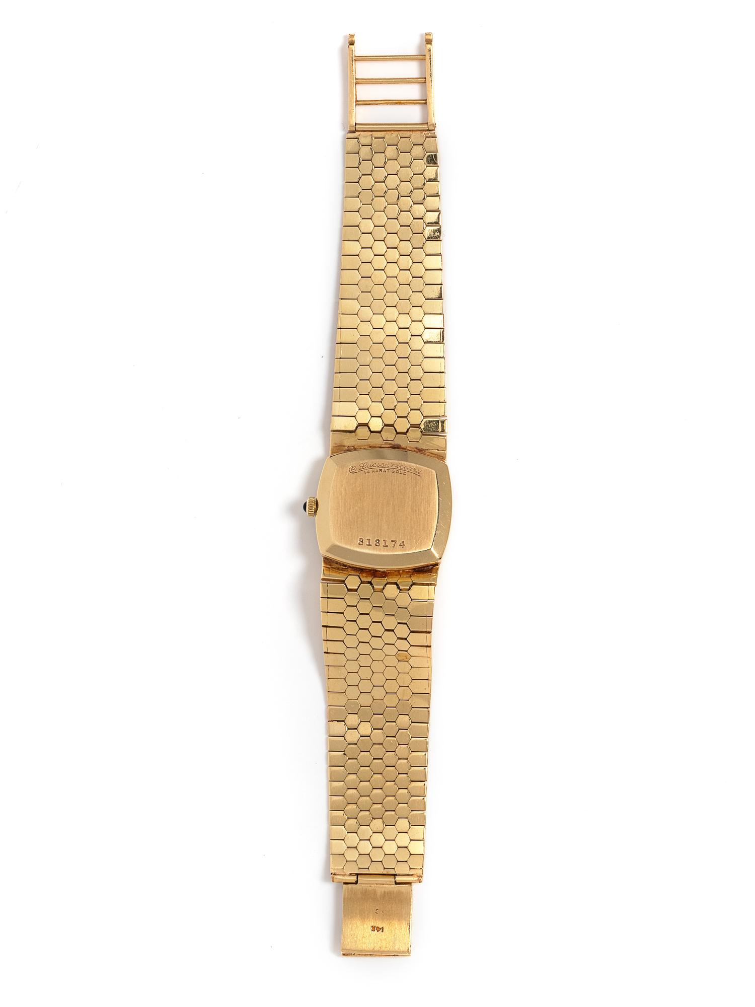 LUCIEN PICCARD, 14K YELLOW GOLD WRISTWATCH