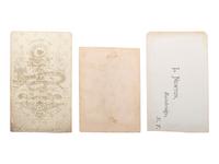 [EARLY PHOTOGRAPHY]. A group of 3 CDVs of African American women with white infants, comprising: