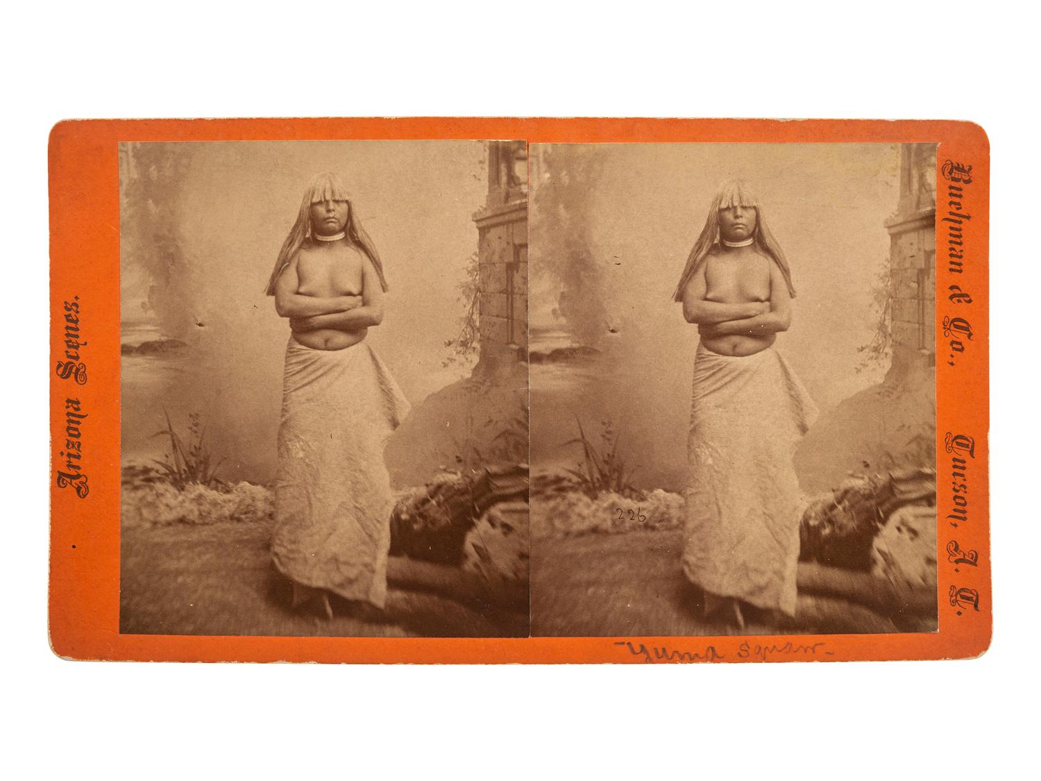 [NATIVE AMERICANS]. BONINE, E.A., and BUEHMAN & CO., photographers. A group of 3 photographs of Yuma women, comprising: