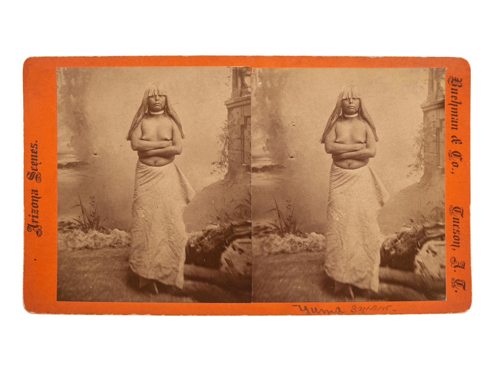[NATIVE AMERICANS]. BONINE, E.A., and BUEHMAN & CO., photographers. A group of 3 photographs of Yuma women, comprising: