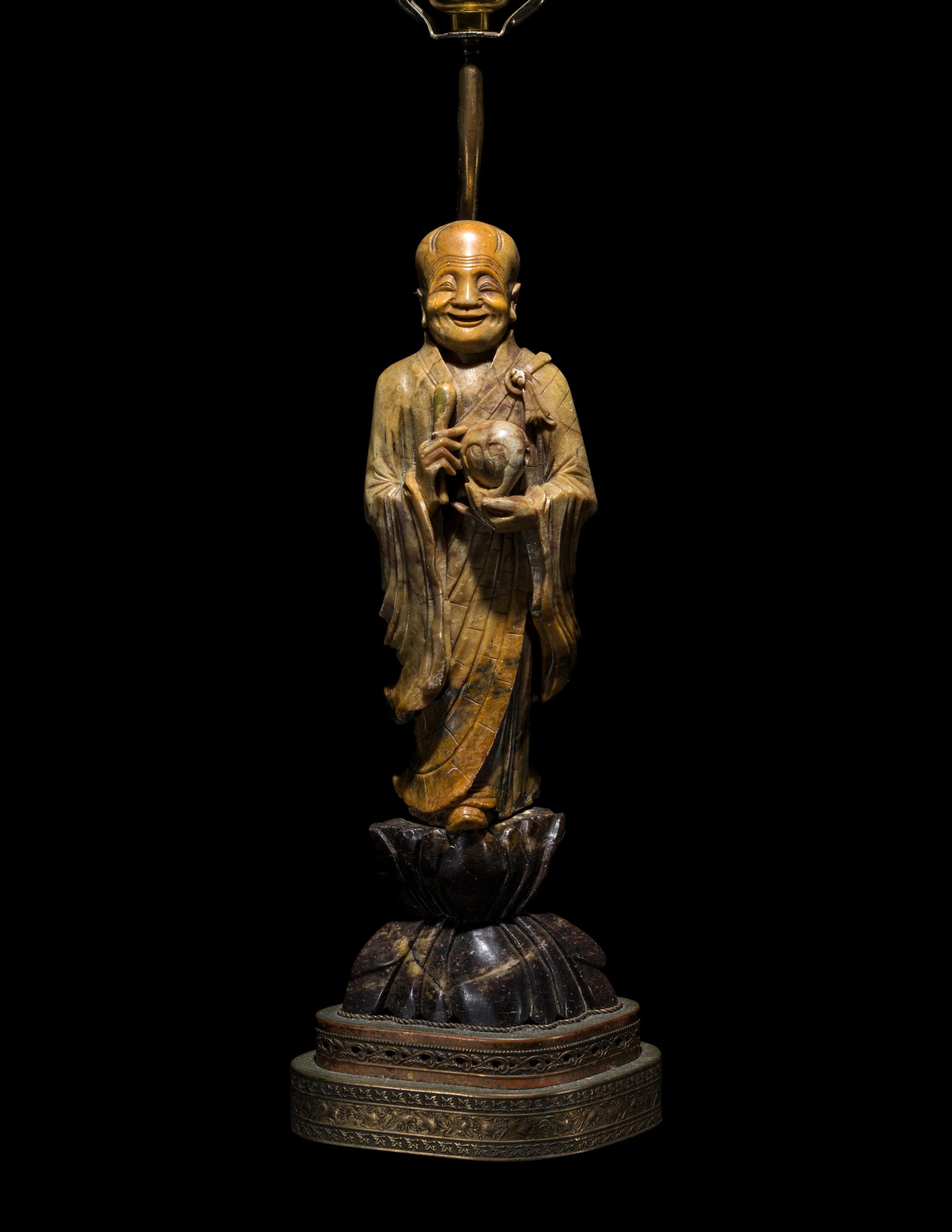 A Chinese Stone Lamp