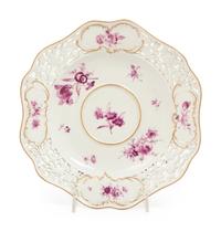 A Meissen Reticulated Porcelain Dish