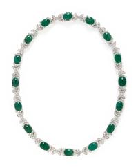 EMERALD AND DIAMOND NECKLACE