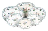 A Set of Ten RD Ironstone Trays Diameter of largest 19 inches. — 19TH CENTURY