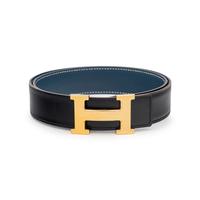 Hermès, Black/Blue Reversible Constance Belt