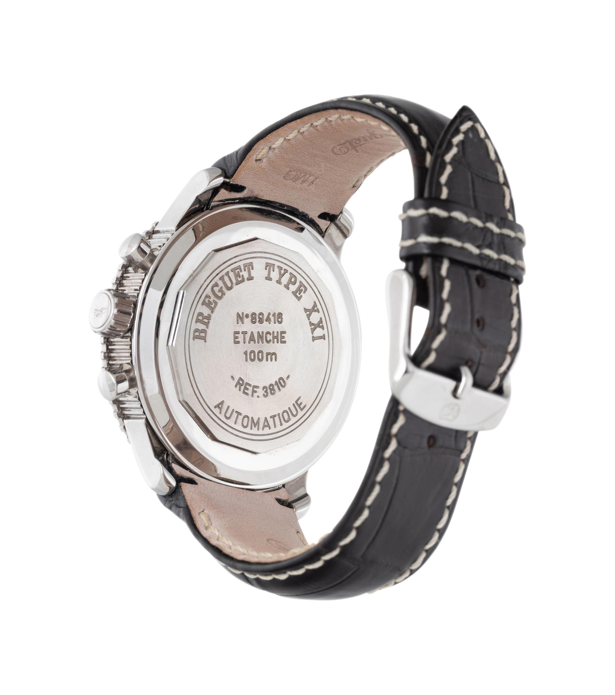 BREGUET, REF. 3810 STAINLESS STEEL 'TYPE XXI' CHRONOGRAPH WATCH