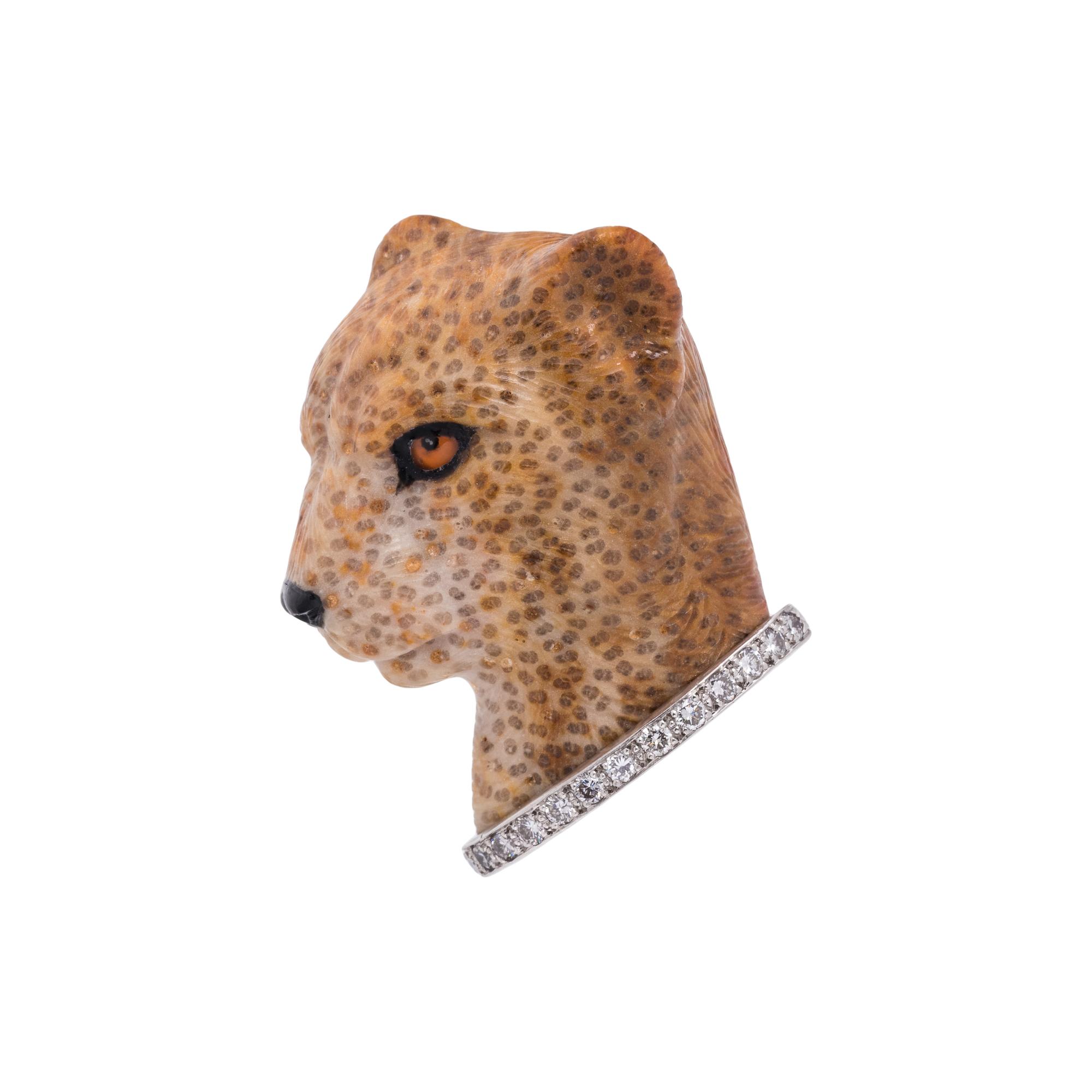 HANS ULRICH PAULY, DIAMOND CHEETAH BROOCH