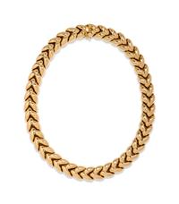 CARTIER, YELLOW GOLD 'ELISE' COLLAR NECKLACE
