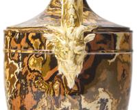 A Wedgwood Parcel-Gilt Agateware Urn