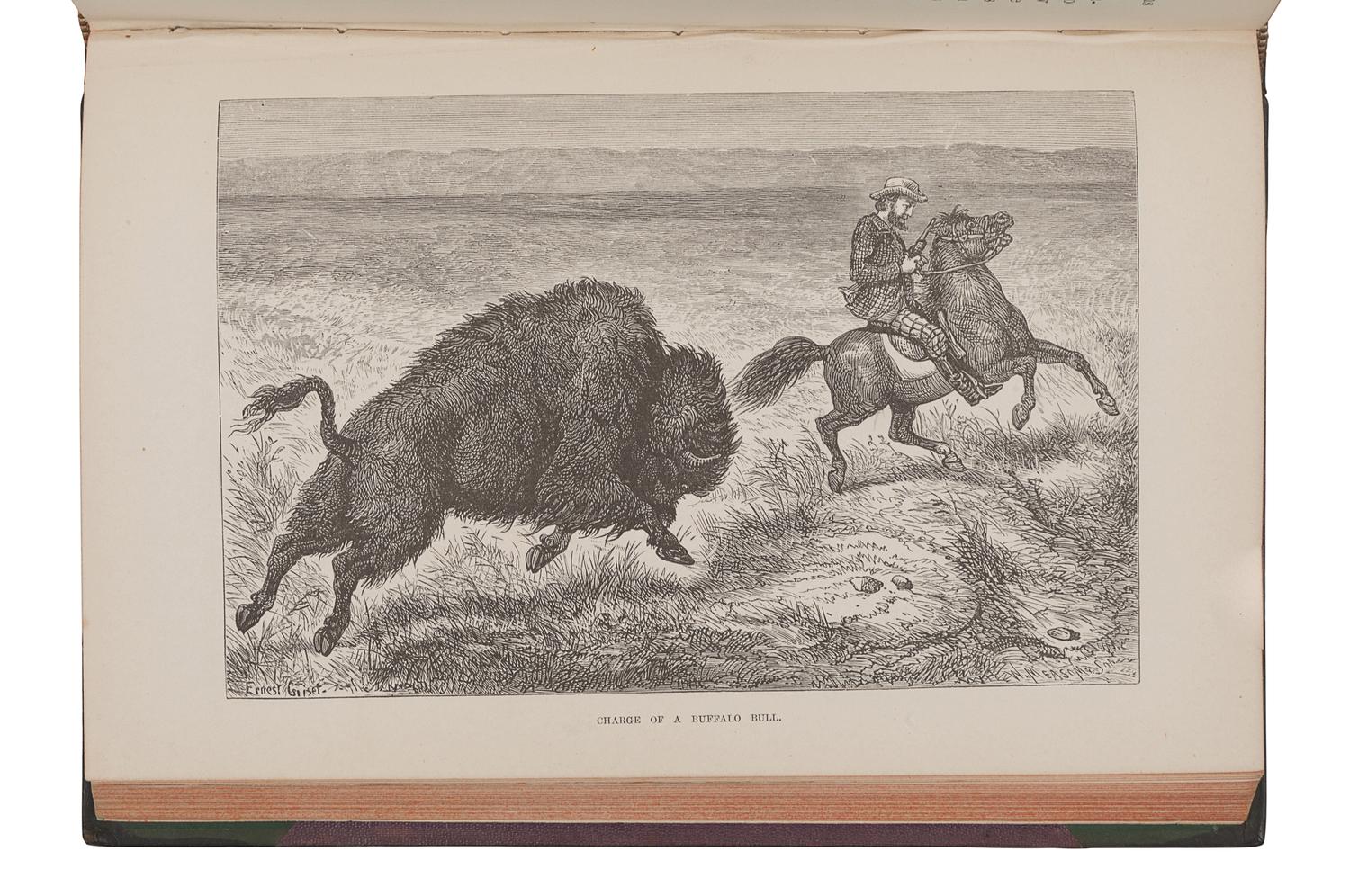 DODGE, Richard Irving (1827-1895). The Hunting Grounds of the Great West. A Description of the Plains, Game, and Indians of the Great North American Desert. Introduction by William Blackmore. London: Chatto & Windus, 1877.