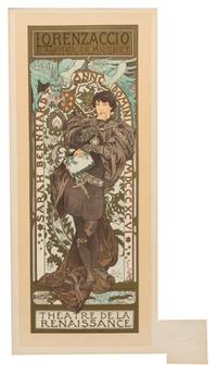 Alphonse Mucha, (Czech, 1860-1939), Lorenzaccio (pl. 114 from Les Maitres de l'Affiche,) c. 1895