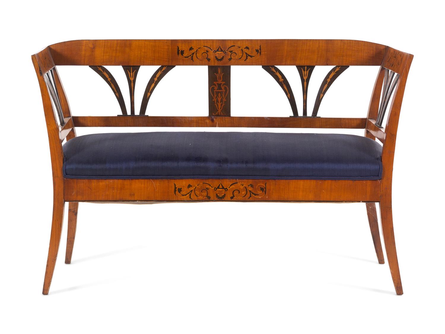 A Biedermeier Marquetry Settee
