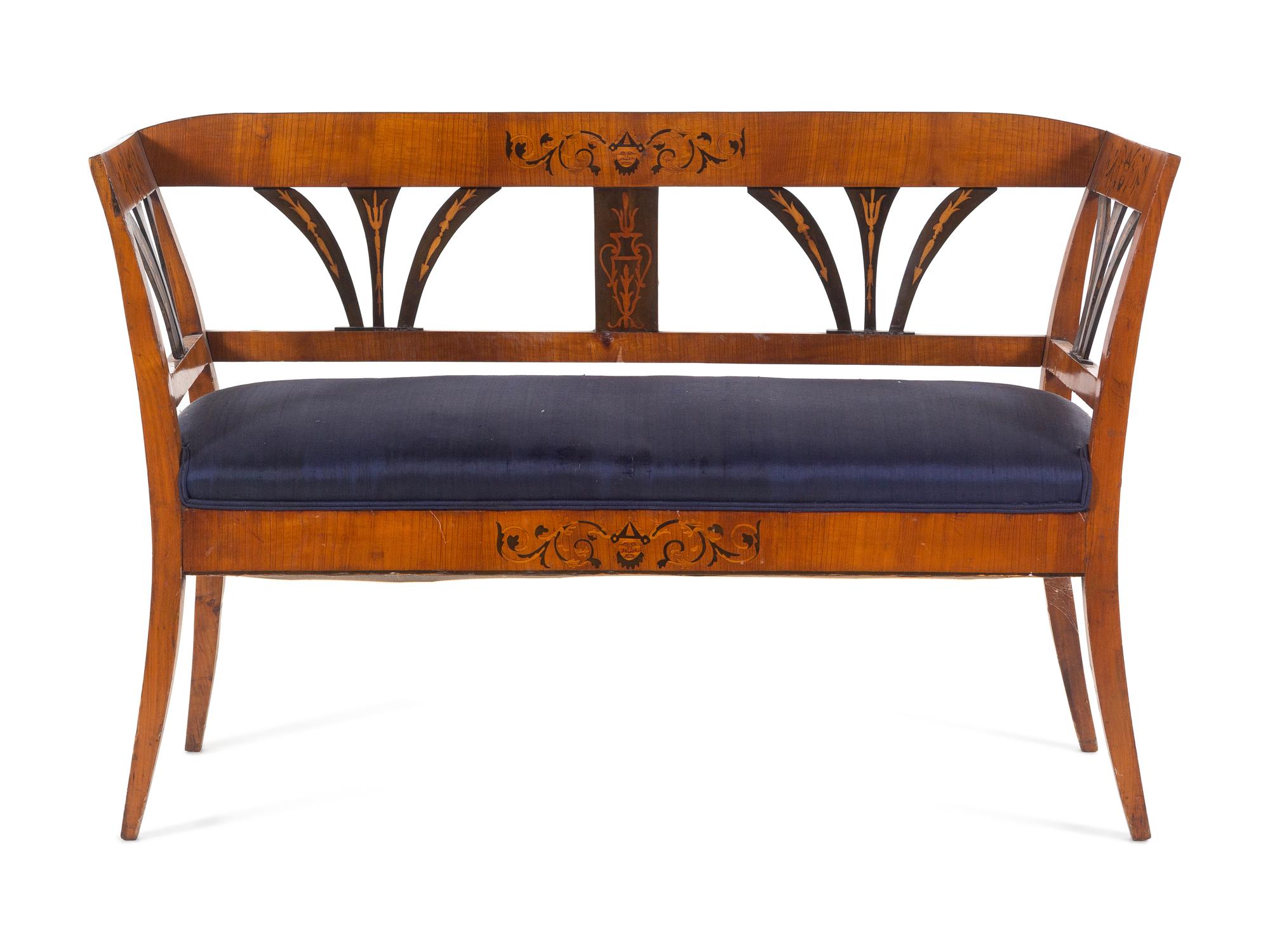 A Biedermeier Marquetry Settee