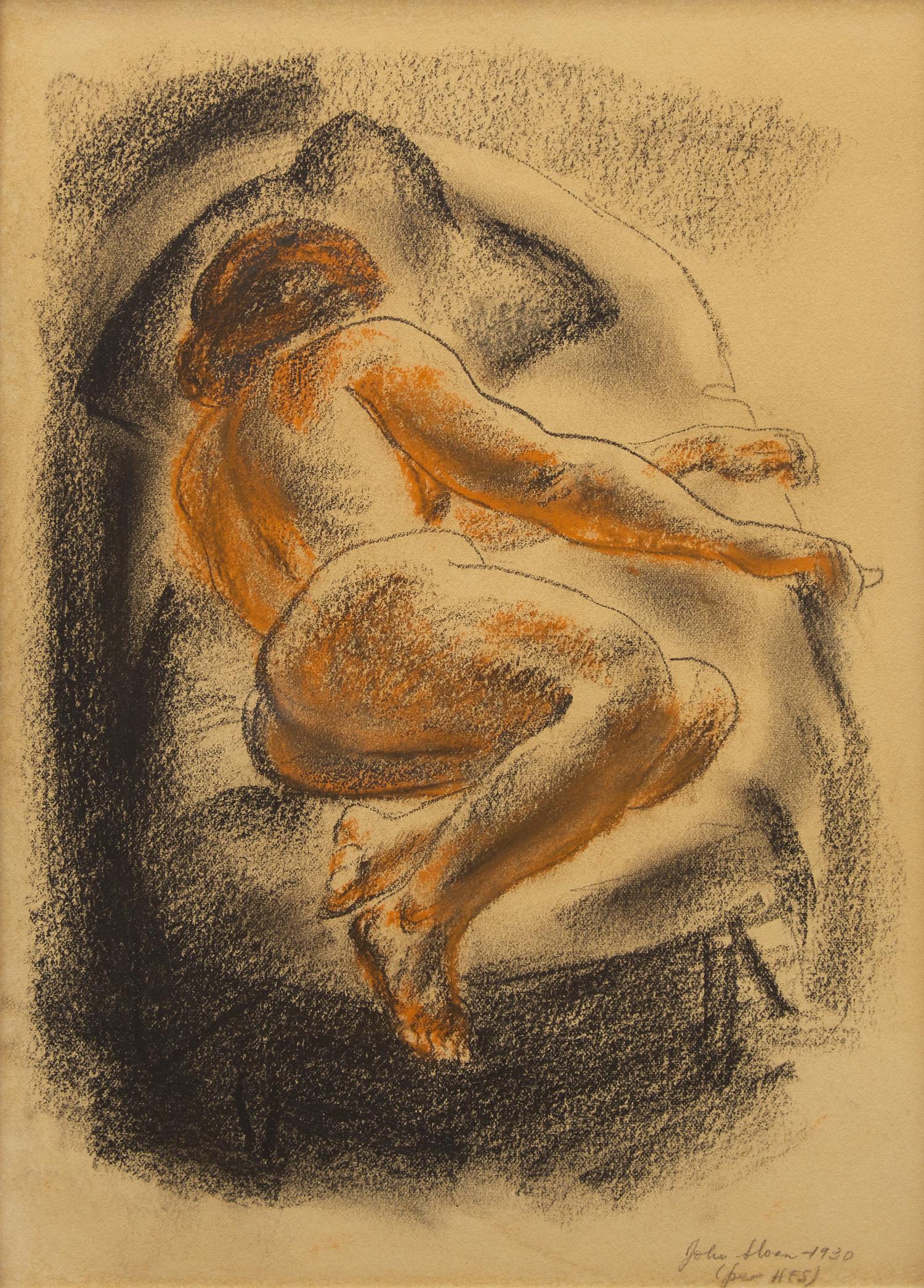 John French Sloan (American, 1871-1951) — Nude , 1930