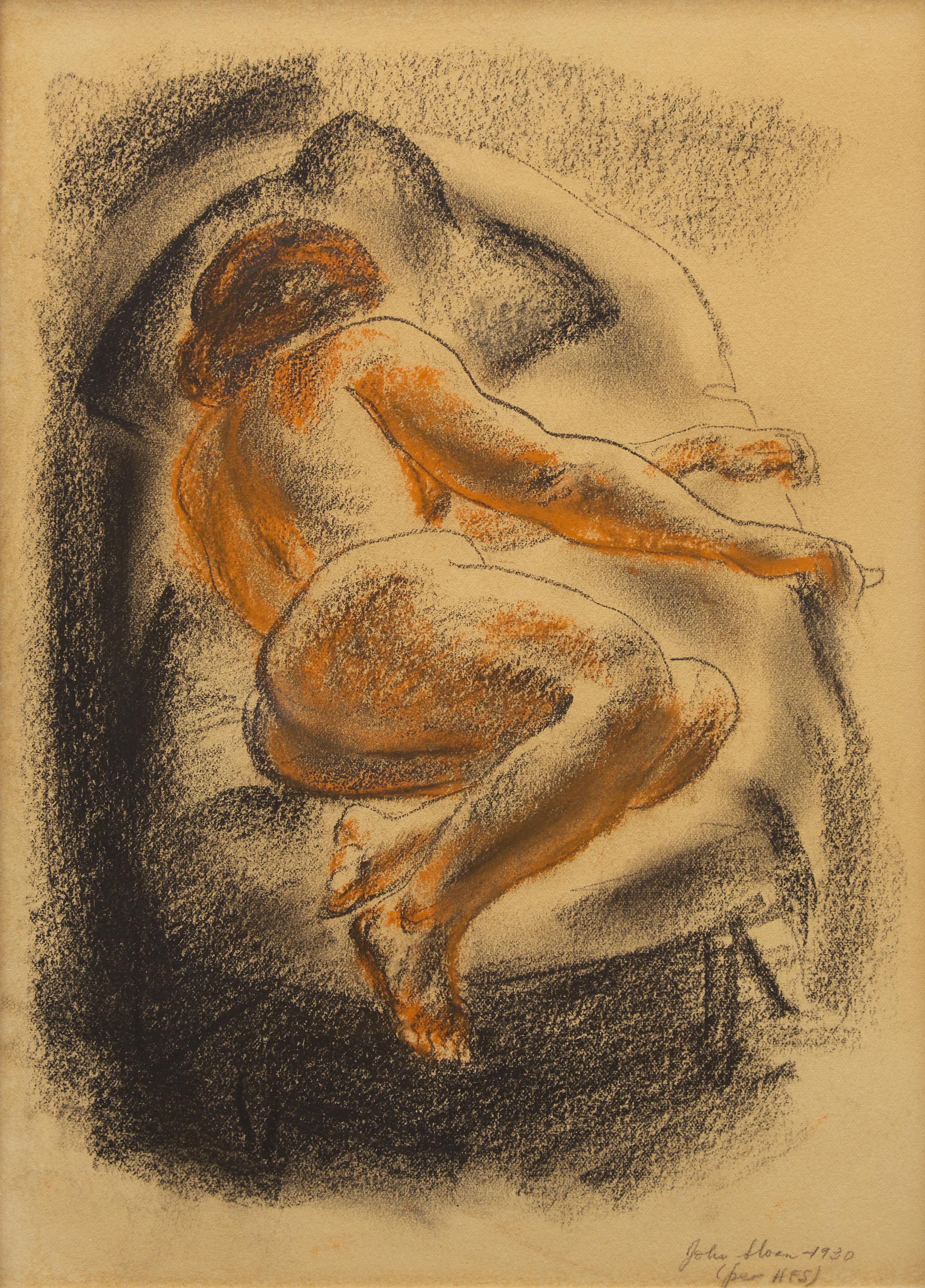 John French Sloan (American, 1871-1951) — Nude , 1930